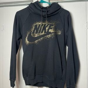 Nike Black and Gold Hoodie
